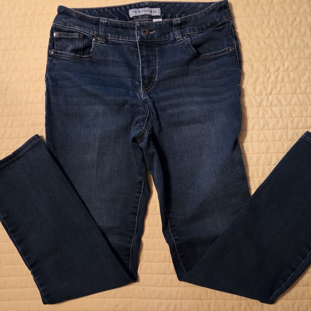 Chico's Dark Blue Straight Leg Jeans